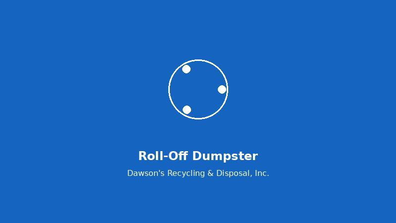 blue roll off dumpster